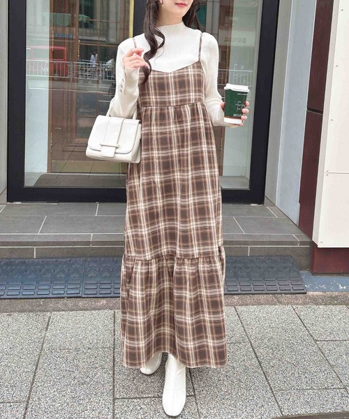 INGNI(イング)の「【WEB限定】チェックキャミワンピース(ワンピース・レディース・ブラウン系その他2/ネイビー系2・M)」の18枚目の写真
