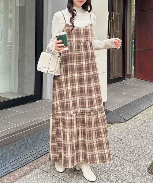 INGNI(イング)の「【WEB限定】チェックキャミワンピース(ワンピース・レディース・ブラウン系その他2/ネイビー系2・M)」の19枚目の写真