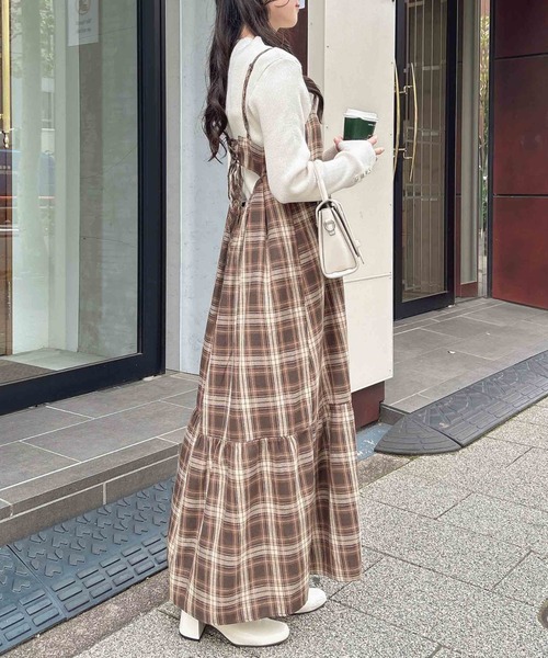INGNI(イング)の「【WEB限定】チェックキャミワンピース(ワンピース・レディース・ブラウン系その他2/ネイビー系2・M)」の20枚目の写真