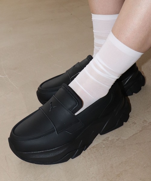 箱あり puma ローファー 24.0 ウィメンズ 黒 ブラック PUMA ローファー 「WEB限定」PUMA / ウィメンズ レディース
