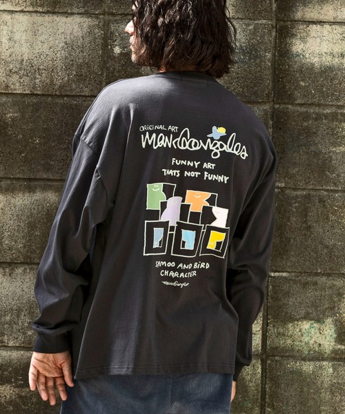 Mark Gonzales(マーク・ゴンザレス)の「【WEB・直営店限定】MARK GONZALES ARTWORK COLLECTION(マーク ゴンザレス)バックプリントロングTシャツ/4type/4colors(Tシャツ/カットソー・メンズ・ベージュ系4/ホワイト系4/ブラック系1/ブラック系3/グレー系1/ベージュ系2/ホワイト系3/ブラック系2/ブラック系4/ベージュ系1/ベージュ系3/ホワイト系1/ホワイト系2/グレー系2/グレー系3/グレー系4・M/L/XL)」の12枚目の写真