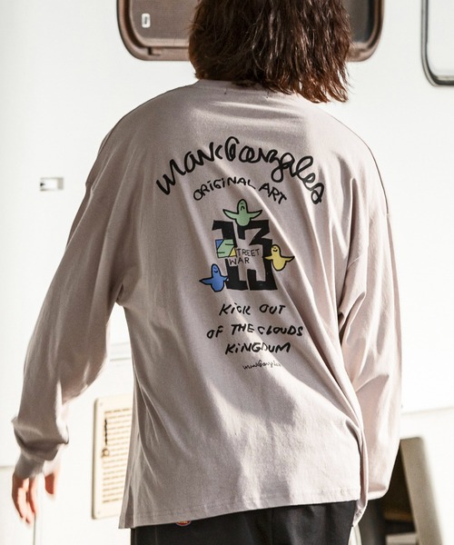 Mark Gonzales(マーク・ゴンザレス)の「【WEB・直営店限定】MARK GONZALES ARTWORK COLLECTION(マーク ゴンザレス)バックプリントロングTシャツ/4type/4colors(Tシャツ/カットソー・メンズ・ベージュ系4/ホワイト系4/ブラック系1/ブラック系3/グレー系1/ベージュ系2/ホワイト系3/ブラック系2/ブラック系4/ベージュ系1/ベージュ系3/ホワイト系1/ホワイト系2/グレー系2/グレー系3/グレー系4・M/L/XL)」の15枚目の写真