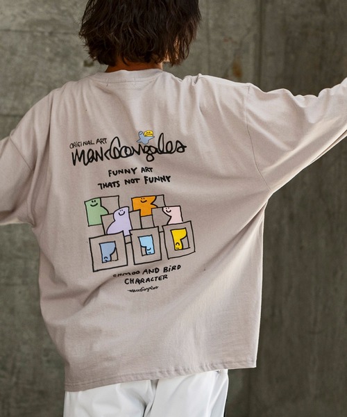 Mark Gonzales(マーク・ゴンザレス)の「【WEB・直営店限定】MARK GONZALES ARTWORK COLLECTION(マーク ゴンザレス)バックプリントロングTシャツ/4type/4colors(Tシャツ/カットソー・メンズ・ベージュ系4/ホワイト系4/ブラック系1/ブラック系3/グレー系1/ベージュ系2/ホワイト系3/ブラック系2/ブラック系4/ベージュ系1/ベージュ系3/ホワイト系1/ホワイト系2/グレー系2/グレー系3/グレー系4・M/L/XL)」の16枚目の写真