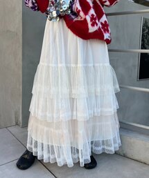 HELLO.SANFRANCISCO | 【HELLO.SANFRANCISCO】カラーブロックチュールティアードスカート(スカート)