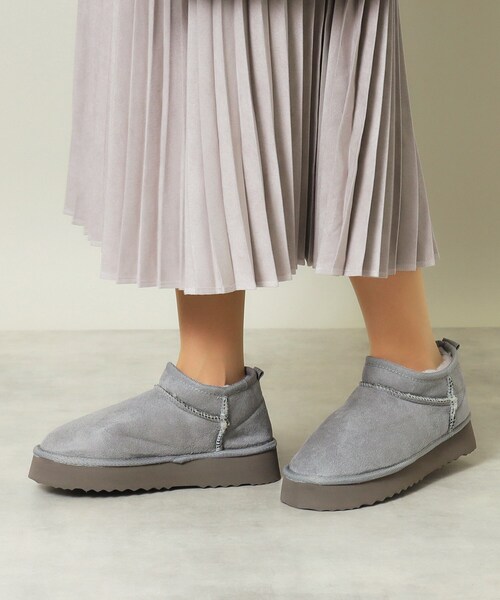 ITS'DEMO(イッツデモ)の「◆【M・Lサイズ展開】フェイクムートンブーツ(ブーツ・レディース・ブラック/グレー・38/40)」の9枚目の写真