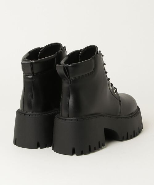 LOVEHUNTER（ラブハンター）の「LOVEHUNTER/+6.5cm 軽量厚底 トラックソール 6ホールレースアップブーツ(1902)（ブーツ・レディース・ブラック・M/S/LL/L）」の2枚目の写真
