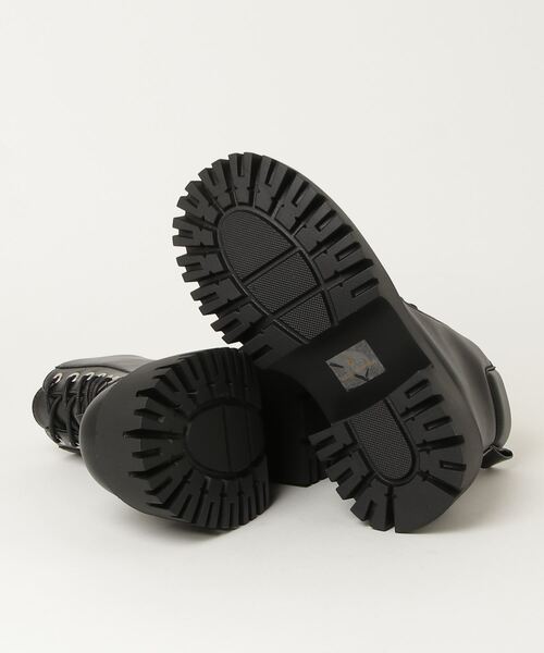 LOVEHUNTER（ラブハンター）の「LOVEHUNTER/+6.5cm 軽量厚底 トラックソール 6ホールレースアップブーツ(1902)（ブーツ・レディース・ブラック・M/S/LL/L）」の3枚目の写真