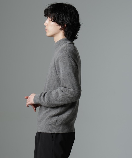 NANO universe(ナノユニバース)の「アンゴラミックスタートルニット(ニット/セーター・メンズ・グレー/ブラック/アイボリー・S/M/L)」の13枚目の写真