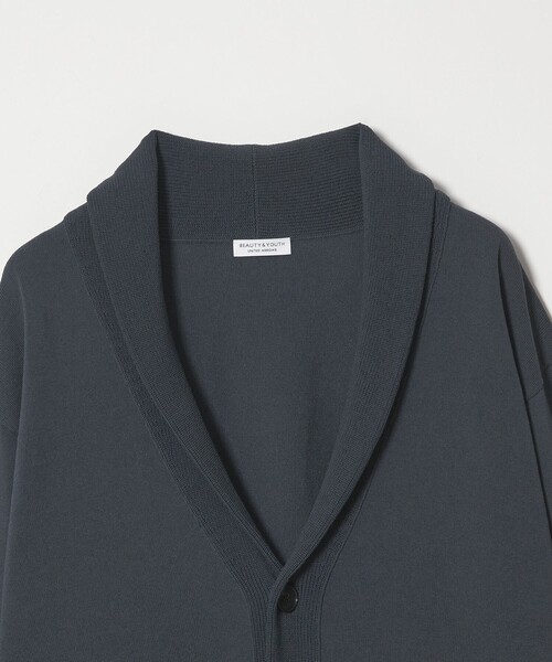 BEAUTY&YOUTH UNITED ARROWS（ビューティーアンドユースユナイテッドアローズ）の「【WEB限定 WARDROBE SMART】KOUKIN ショールカラー カーディガン【抗菌・防臭】（カーディガン/ボレロ・メンズ・グレー/ブラック/コバルトブルー/ダークグレー・XL/L/M/S）」の9枚目の写真