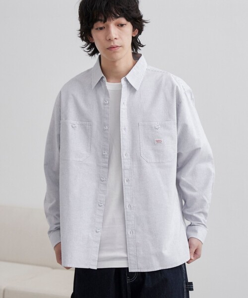 SMITH'S(スミス)の「SMITH’S(スミス)別注ストライプワークシャツ(その他1)(シャツ/ブラウス・メンズ・その他1・M/L/XL)」の2枚目の写真