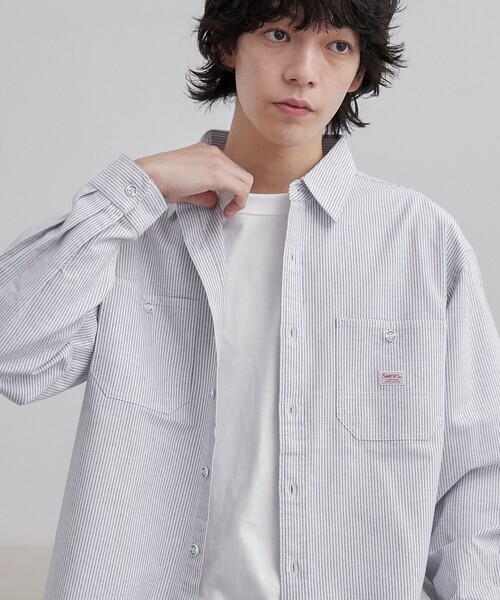 SMITH'S(スミス)の「SMITH’S(スミス)別注ストライプワークシャツ(その他1)(シャツ/ブラウス・メンズ・その他1・M/L/XL)」の15枚目の写真