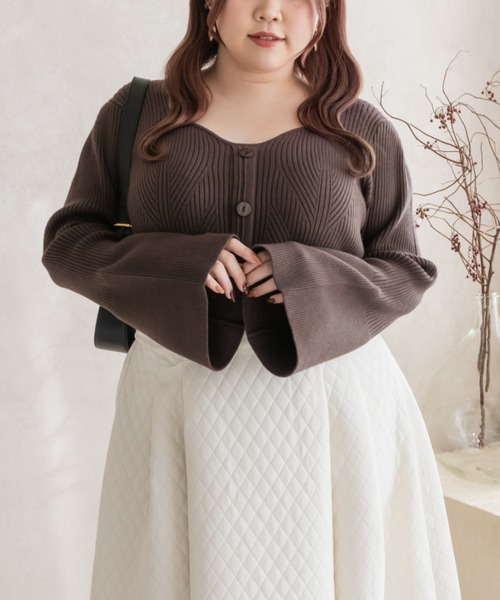 フロントボタンデザインリブニット（ニット/セーター）｜CLETTE（クレット）