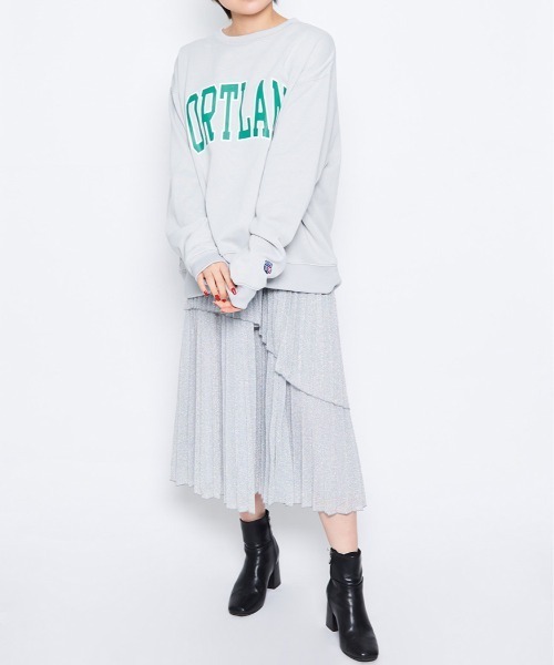 &soiree(アンドソワレ)の「【&soiree】ラメ生地 ティアードプリーツスカート(CP)(スカート・レディース・ブラウン/ブラック/シルバー・FREE)」の9枚目の写真