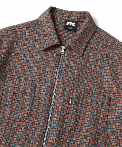 FTC WOVEN チェック ジップアップ シャツ Blue Red 送料込み FTC WOVEN チェック ジップアップ シャツ Blue Red 送料込み