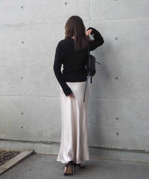 LAULEN（ローレン）の「snap button knit cardigan /リブ切り替え スナップボタン ニット カーディガン（カーディガン/ボレロ・レディース・ホワイト/ブラック/ベージュ・FREE）」の9枚目の写真