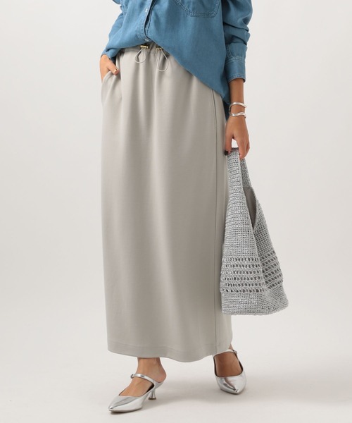 BAYFLOW（ベイフロー）の「[ストレッチ性抜群]コンフォートダンボールスカート（スカート・レディース・ベージュ/ブルー/グレー/ブラック・FREE）」の8枚目の写真