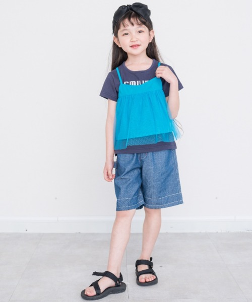 RAGMART(ラグマート)の「Tシャツ&ビスチェセット(Tシャツ/カットソー・キッズ・ブルー/ベージュ・95cm/90cm/80cm)」の5枚目の写真