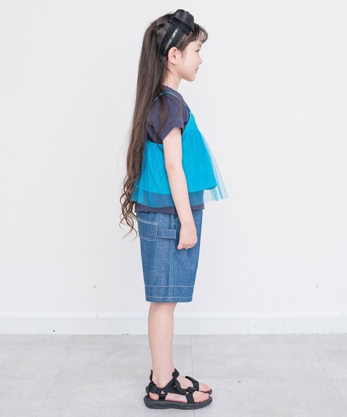 RAGMART(ラグマート)の「Tシャツ&ビスチェセット(Tシャツ/カットソー・キッズ・ブルー/ベージュ・95cm/90cm/80cm)」の6枚目の写真