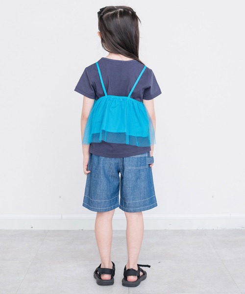 RAGMART(ラグマート)の「Tシャツ&ビスチェセット(Tシャツ/カットソー・キッズ・ブルー/ベージュ・95cm/90cm/80cm)」の7枚目の写真