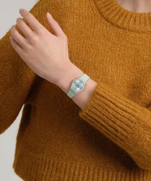 SWATCH(スウォッチ)の「SERENITY OF SAGE(アナログ腕時計・レディース・グリーン/パープル/ブラウン・FREE)」の7枚目の写真