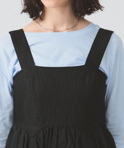 Ray BEAMS（レイビームス）の「バルーン ペプラム ワンピース（ワンピース・レディース・ホワイト系その他6/ブラック・0/1）」の7枚目の写真