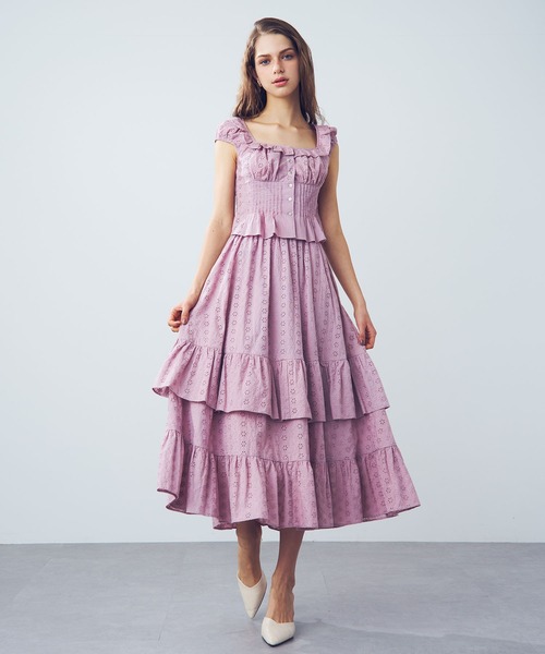 セール】コットンレースギャザースカート（スカート）｜DEICY