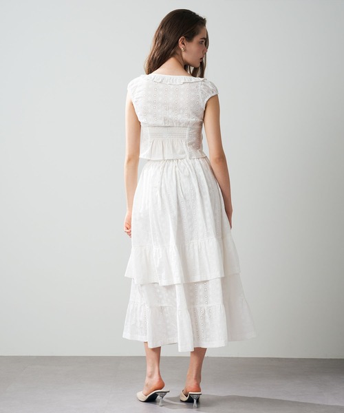 DEICY(デイシー)の「コットンレースギャザースカート(スカート・レディース・ライトブルー/オフホワイト/ピンク・FREE)」の14枚目の写真