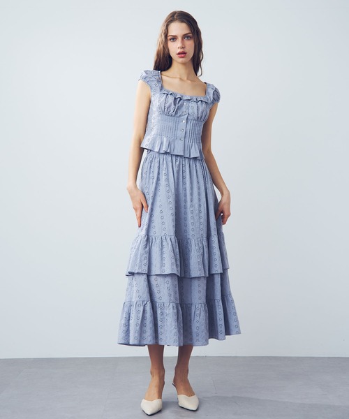 DEICY(デイシー)の「コットンレースギャザースカート(スカート・レディース・ライトブルー/オフホワイト/ピンク・FREE)」の16枚目の写真