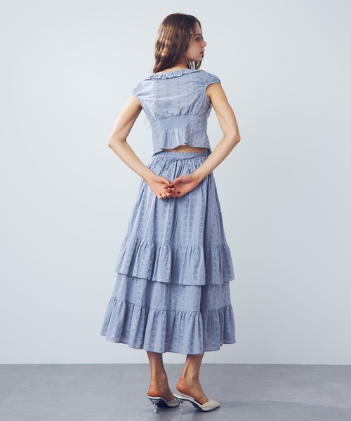 DEICY(デイシー)の「コットンレースギャザースカート(スカート・レディース・ライトブルー/オフホワイト/ピンク・FREE)」の18枚目の写真