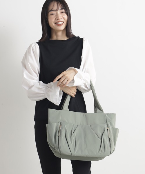 FOUND GOOD（ファウンドグッド）の「マルチポケットトート（トートバッグ・レディース・グリーン系8/ブラック/ピンク系2/ベージュ・FREE）」の9枚目の写真