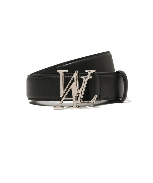 WOOALONG（ウアロン）の「【WOOALONG/ウアロン】signature Logo Leather Belt/シグネチャー ロゴ レザー ベルト（ベルト・メンズ・ブラック系その他/ブラック系その他3/ブラック系その他2・FREE）」の2枚目の写真