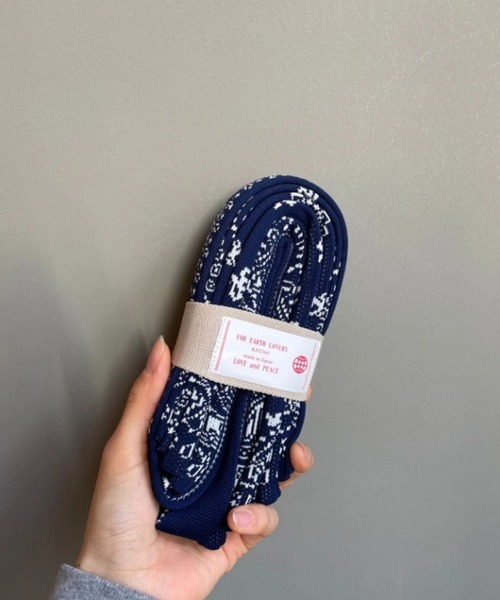 KNT365(ケイエヌティサンロクゴ)の「Knitty Paisley(トートバッグ・レディース・ネイビー/ベージュ/ブラック・FREE)」の7枚目の写真