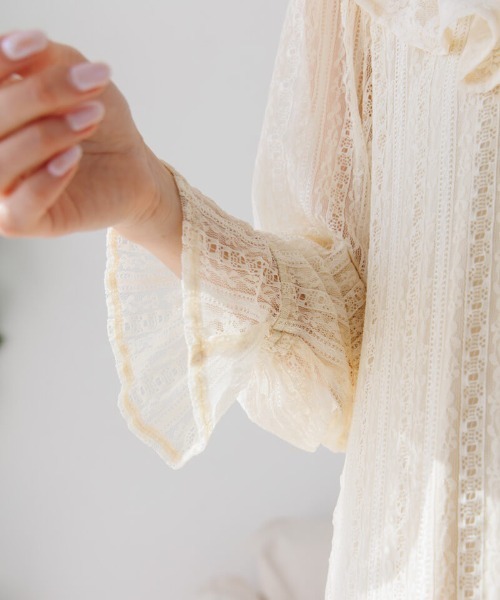 flower（フラワー）の「バタフライワンピース（ワンピース・レディース・イエロー/グレー・FREE）」の9枚目の写真