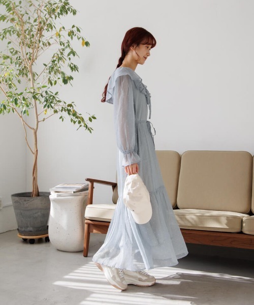 flower（フラワー）の「バタフライワンピース（ワンピース・レディース・イエロー/グレー・FREE）」の17枚目の写真