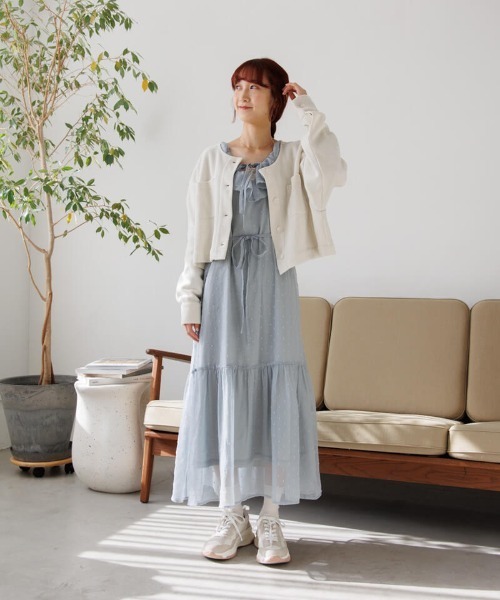 flower（フラワー）の「バタフライワンピース（ワンピース・レディース・イエロー/グレー・FREE）」の19枚目の写真