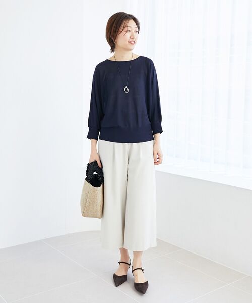 le.coeur blanc（ルクールブラン）の「FRILL HANDLE ROUND TOTE（トートバッグ・レディース・ブラック/ベージュ・FREE）」の10枚目の写真