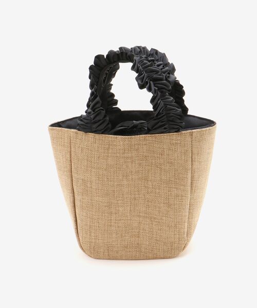 le.coeur blanc（ルクールブラン）の「FRILL HANDLE ROUND TOTE（トートバッグ・レディース・ブラック/ベージュ・FREE）」の17枚目の写真