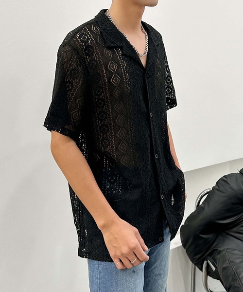 aimoha(アイモハ)の「【aimoha neo】Ethereal Knit Shirt (SS)(シャツ/ブラウス・メンズ・ホワイト/ブラック・XX-LARGE/X-LARGE/LARGE/MEDIUM)」の9枚目の写真