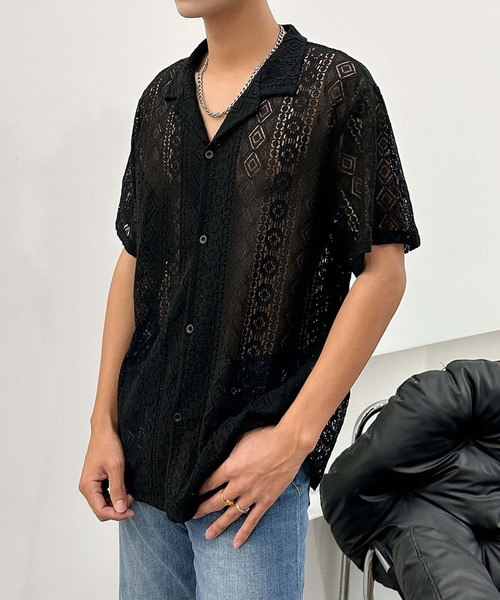 aimoha(アイモハ)の「【aimoha neo】Ethereal Knit Shirt (SS)(シャツ/ブラウス・メンズ・ホワイト/ブラック・XX-LARGE/X-LARGE/LARGE/MEDIUM)」の8枚目の写真