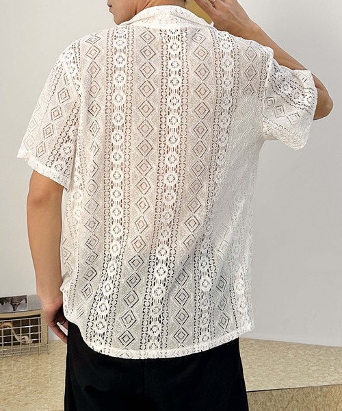 aimoha(アイモハ)の「【aimoha neo】Ethereal Knit Shirt (SS)(シャツ/ブラウス・メンズ・ホワイト/ブラック・XX-LARGE/X-LARGE/LARGE/MEDIUM)」の14枚目の写真