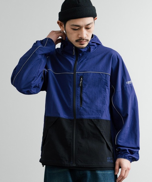 KRIFF MAYER（クリフメイヤー）の「KRIFF MAYER クリフメイヤー CLEANNESS クリーネス 撥水 防汚 配色切替フードジャケット マウンテンパーカー 2437800（ナイロンジャケット・メンズ・ブルー/マルチ/グレー・M/L/XL）」の11枚目の写真
