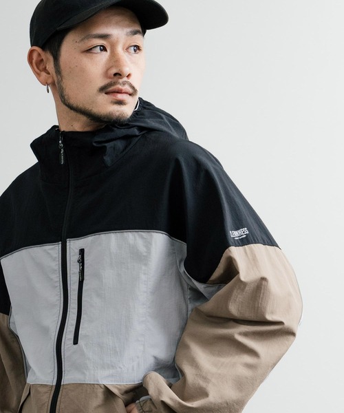 KRIFF MAYER（クリフメイヤー）の「KRIFF MAYER クリフメイヤー CLEANNESS クリーネス 撥水 防汚 配色切替フードジャケット マウンテンパーカー 2437800（ナイロンジャケット・メンズ・ブルー/マルチ/グレー・M/L/XL）」の15枚目の写真