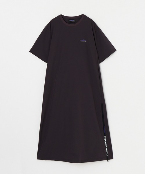 THOUSAND MILE(サウザンドマイル)の「THOUSAND MILE/サウザンドマイル SHORT SLEEVE OP Tシャツワンピース(ワンピース・レディース・チャコール/ブルー/ブラック・FREE)」の3枚目の写真