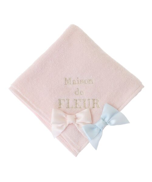 Maison de FLEUR（メゾンドフルール）の「バイカラーリボンタオルハンカチ（ハンカチ/ハンドタオル・レディース・ライトピンク/ライラック/ブルー・FREE）」の7枚目の写真