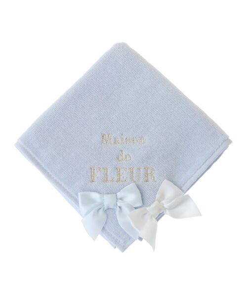 Maison de FLEUR（メゾンドフルール）の「バイカラーリボンタオルハンカチ（ハンカチ/ハンドタオル・レディース・ライトピンク/ライラック/ブルー・FREE）」の5枚目の写真