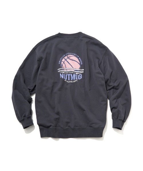 NO NEED（ノーニード）の「【NUTMEG】Basketクルートレーナー（スウェット・メンズ・チャコール/ネイビー/ブラック/グレー・M/L/LL）」の3枚目の写真