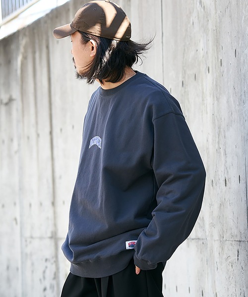 NO NEED（ノーニード）の「【NUTMEG】Basketクルートレーナー（スウェット・メンズ・チャコール/ネイビー/ブラック/グレー・M/L/LL）」の6枚目の写真