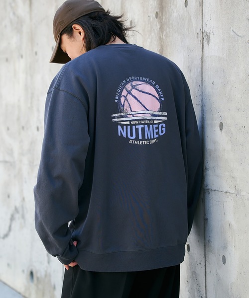 NO NEED（ノーニード）の「【NUTMEG】Basketクルートレーナー（スウェット・メンズ・チャコール/ネイビー/ブラック/グレー・M/L/LL）」の8枚目の写真