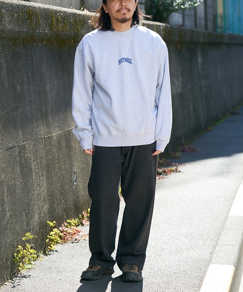 NO NEED（ノーニード）の「【NUTMEG】Basketクルートレーナー（スウェット・メンズ・チャコール/ネイビー/ブラック/グレー・M/L/LL）」の15枚目の写真