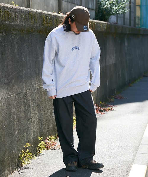 NO NEED（ノーニード）の「【NUTMEG】Basketクルートレーナー（スウェット・メンズ・チャコール/ネイビー/ブラック/グレー・M/L/LL）」の16枚目の写真